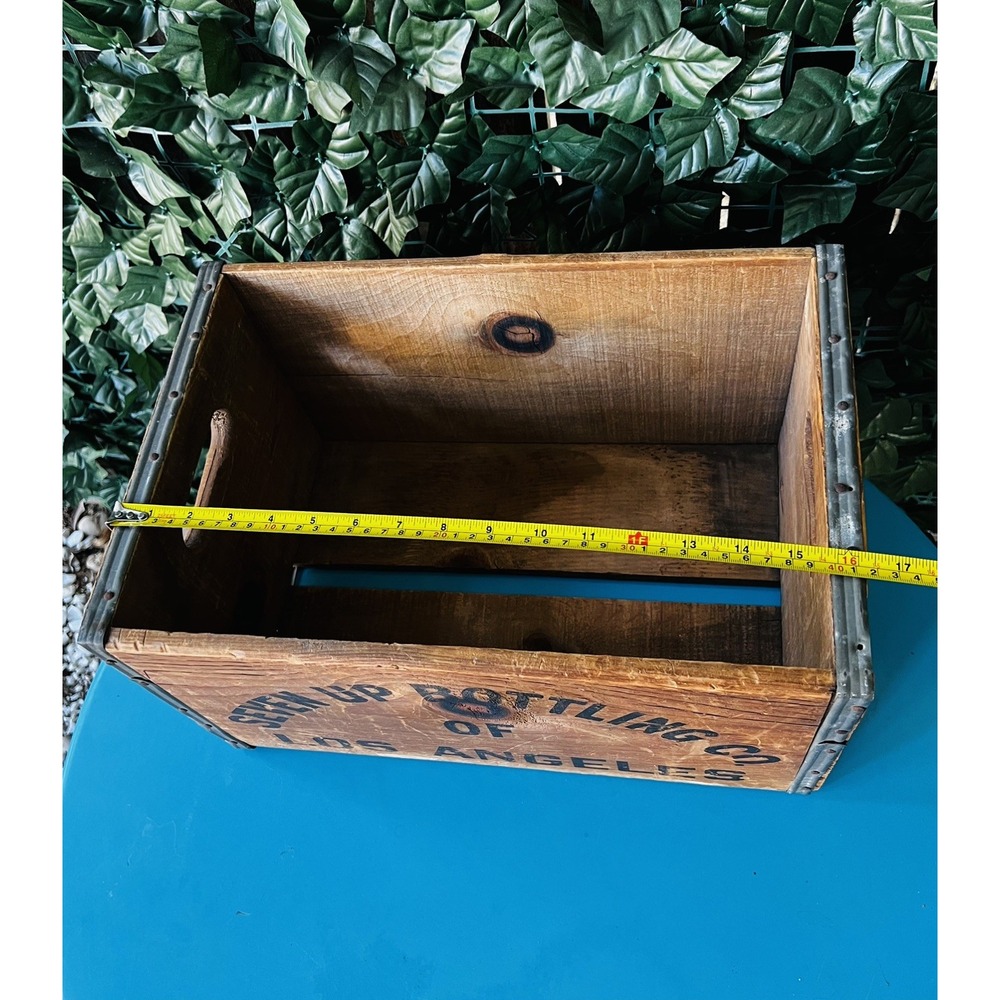Vintage Wooden Soda Crate Seven Up 7-Up Wood Box Los Angeles California - Picture 8 of 9